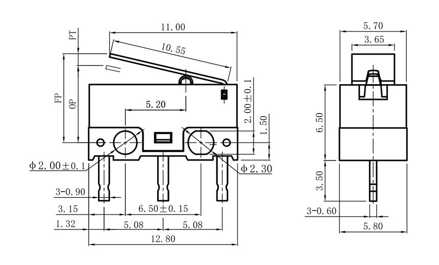 micro switch on off on
